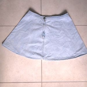 Light wash Jean Skirt